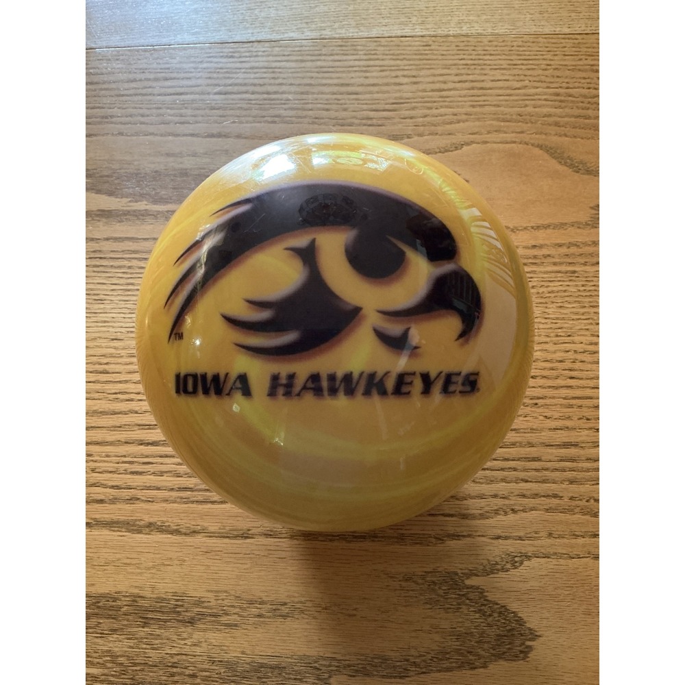 Brunswick Viz-A-Ball Iowa Hawkeyes Bowling Ball Yellow Undrilled Collegiate NCAA